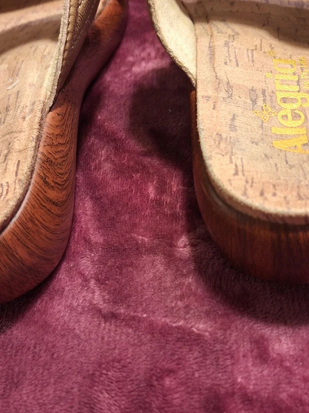 Alegria Tan Quilted Slide Sandals